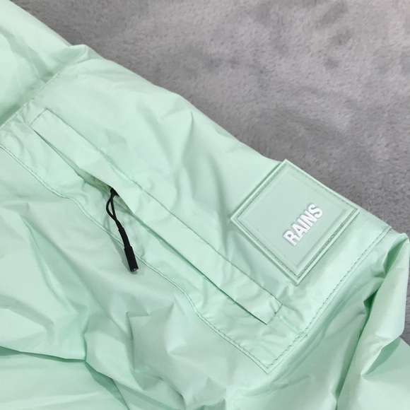 Rains Fuse Bomber Jacket in the color Mineral  Unisex New - Picture 3 of 13